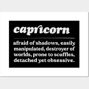 Capricorn Zodiac Symbol //// Humorous Gift Design Posters and Art